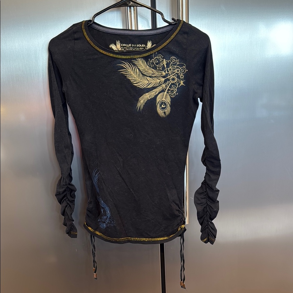 Circle of Love Black Long Sleeve Top
